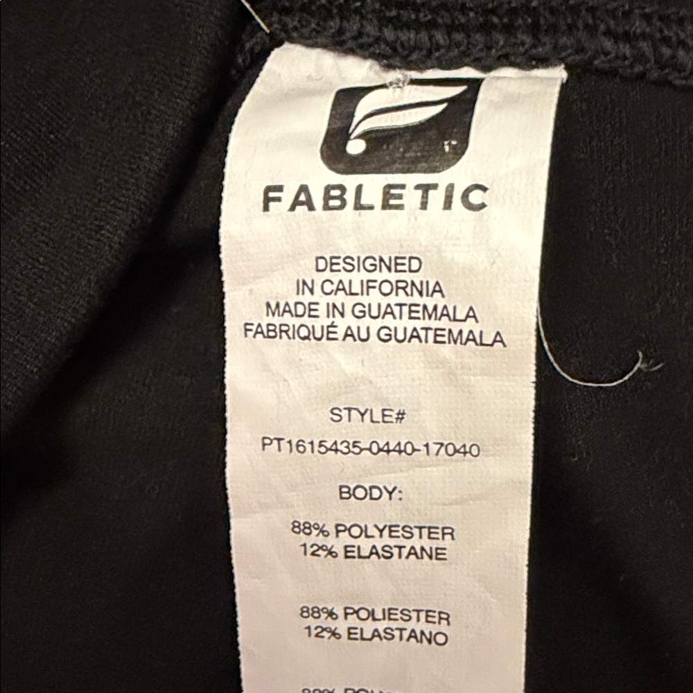 Fabletics Women’s Black and White Brogan Dalmation Leggings Size Medium - Picture 9 of 9